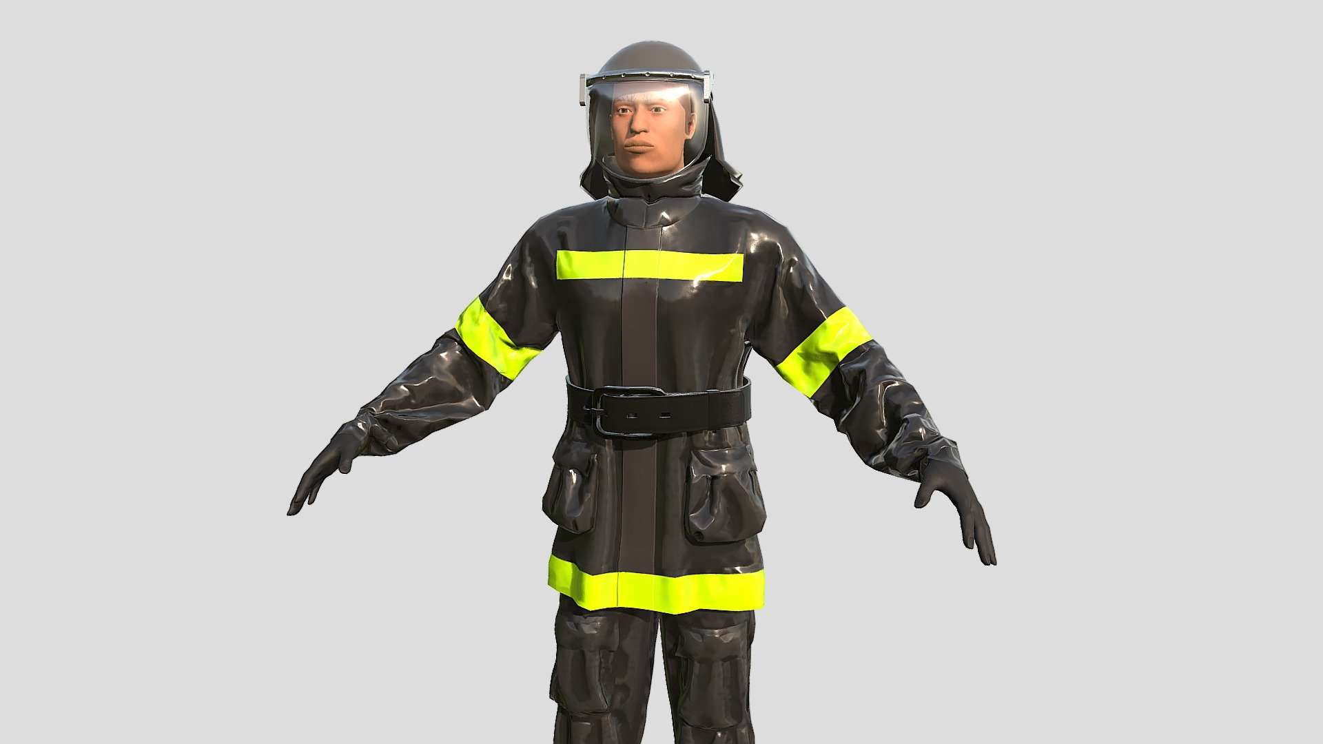 Firefighter 3d game model