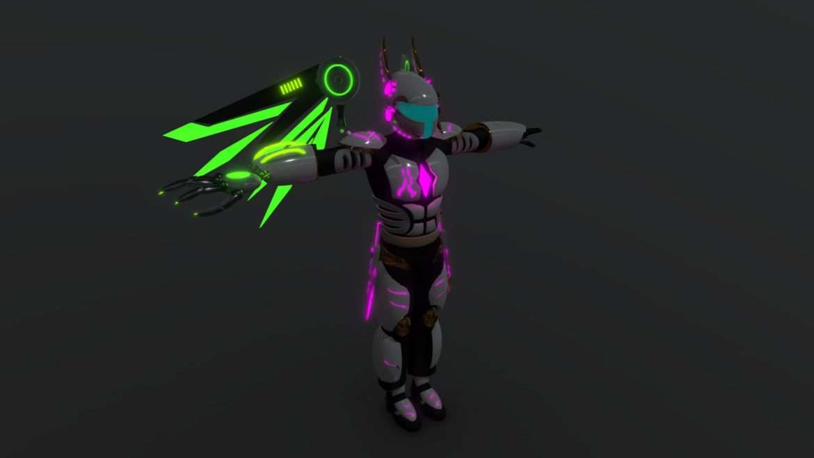 fonta fury past the days of present armour 3d model