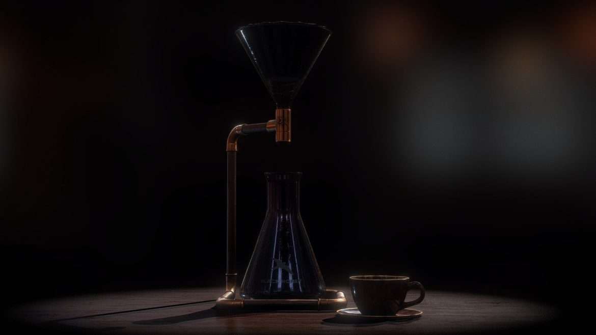 funnel coffee machine 3d model