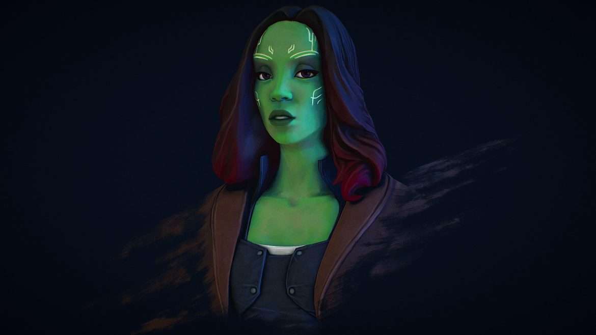 gamora 3d model