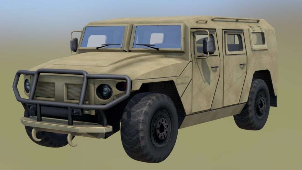 gaz 2330 tiger armored car 3d model