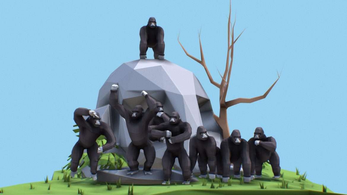 gorillas 3d model