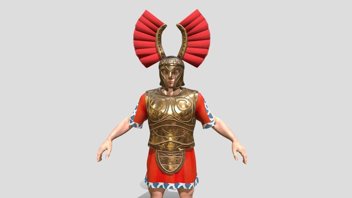 greek hoplite warrior 3d model