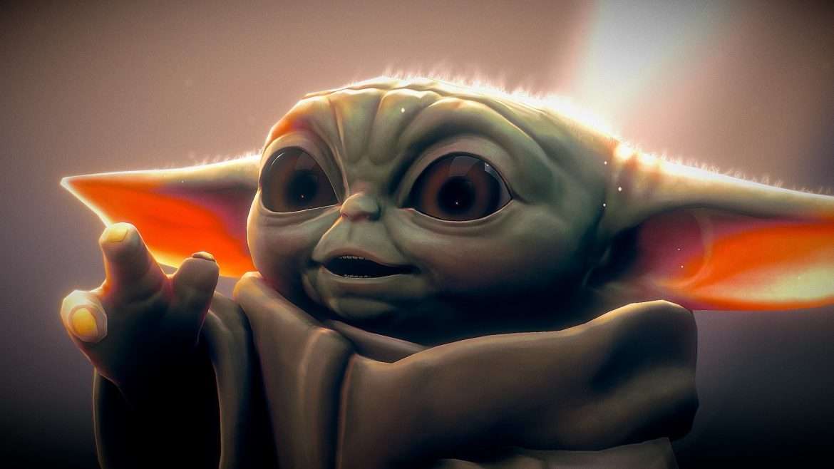 grogu baby yoda 3d model