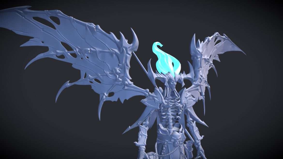 half dragon sculpt 3d model