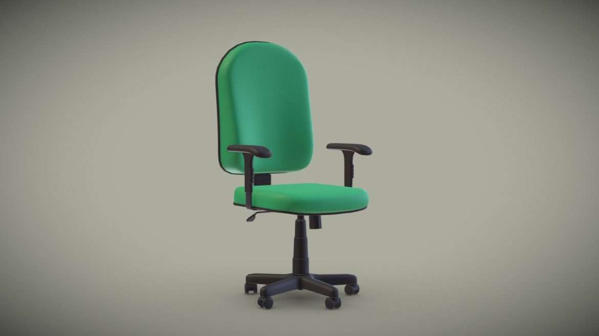high back office chair 3d model