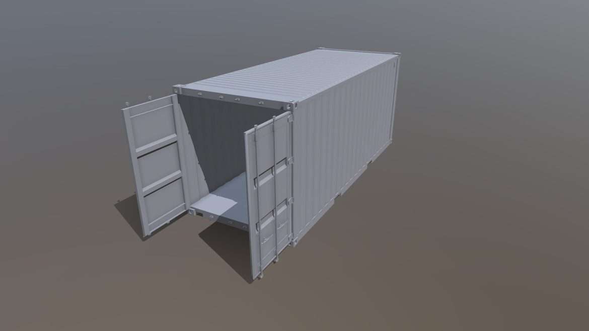 high poly container 3d model
