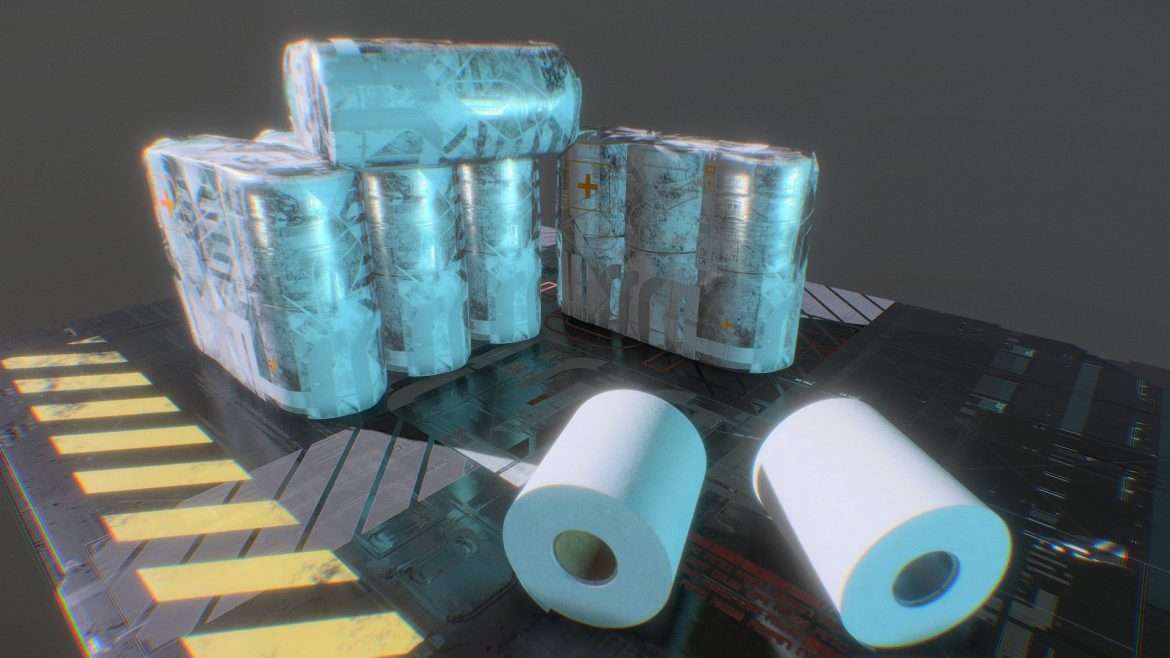 high quality toilet paper sci fi version 3d model