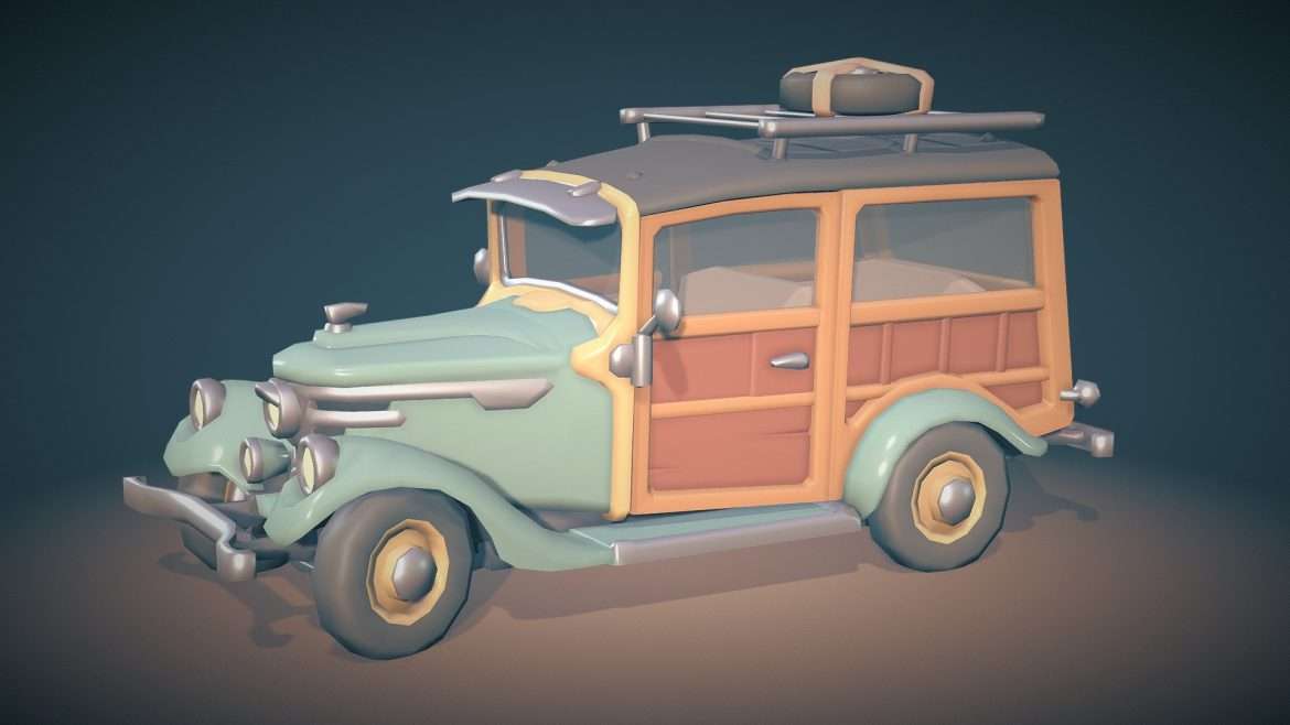 hot rod constructor woody 3d model