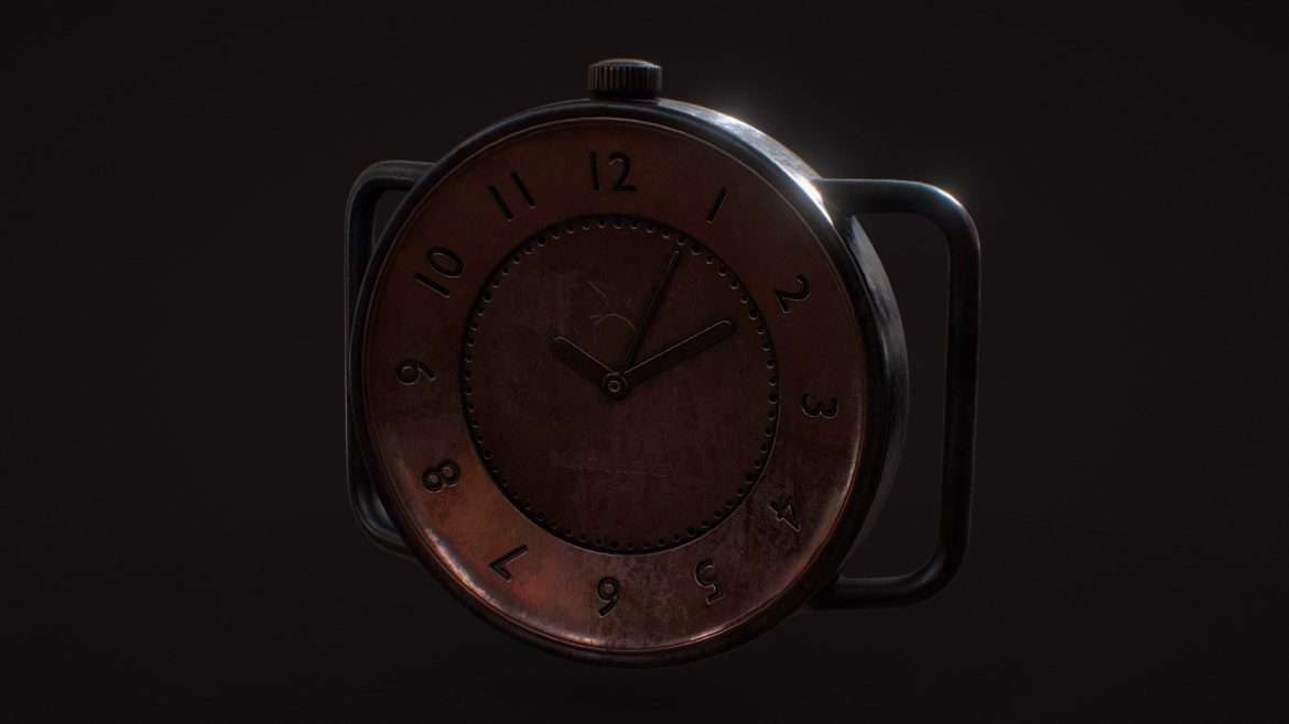 industrial wall clock 3d model