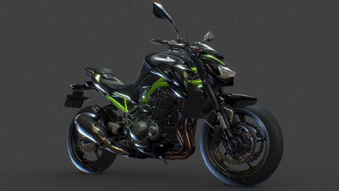 kawasaki z900 3dscan retopology model 3d model