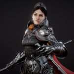 knight princess 3d model