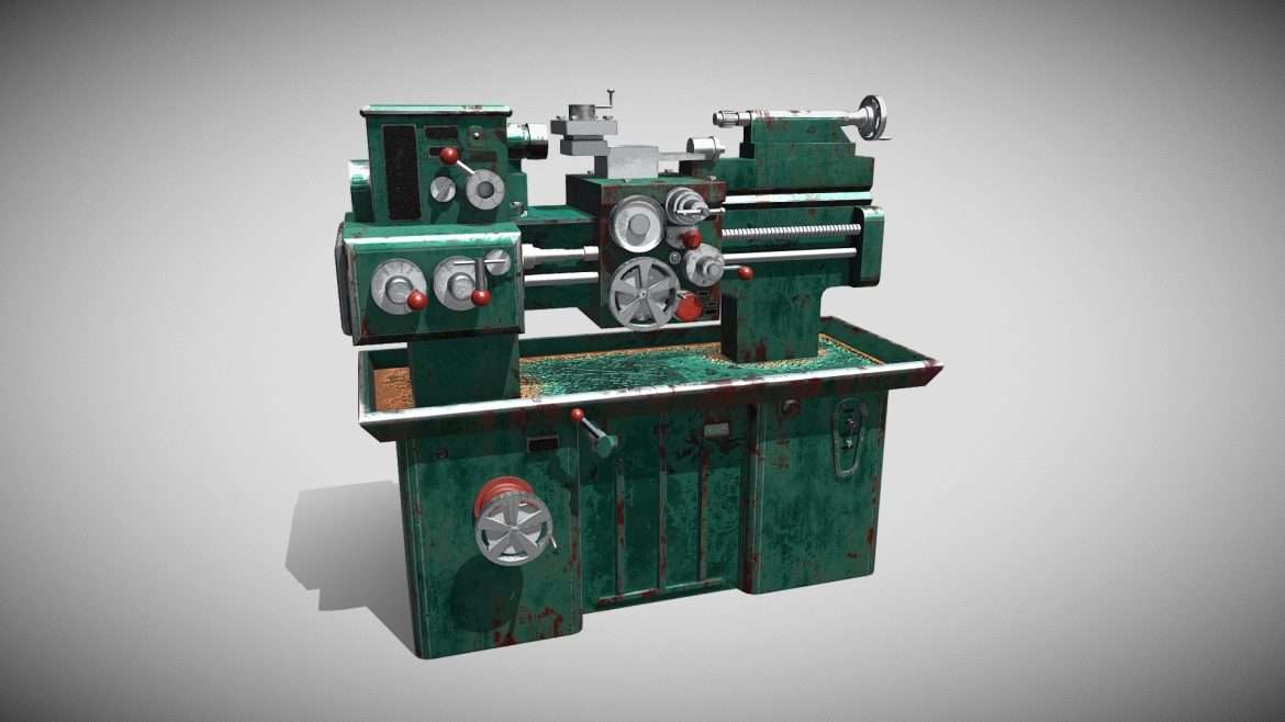 lathe machine 3d model