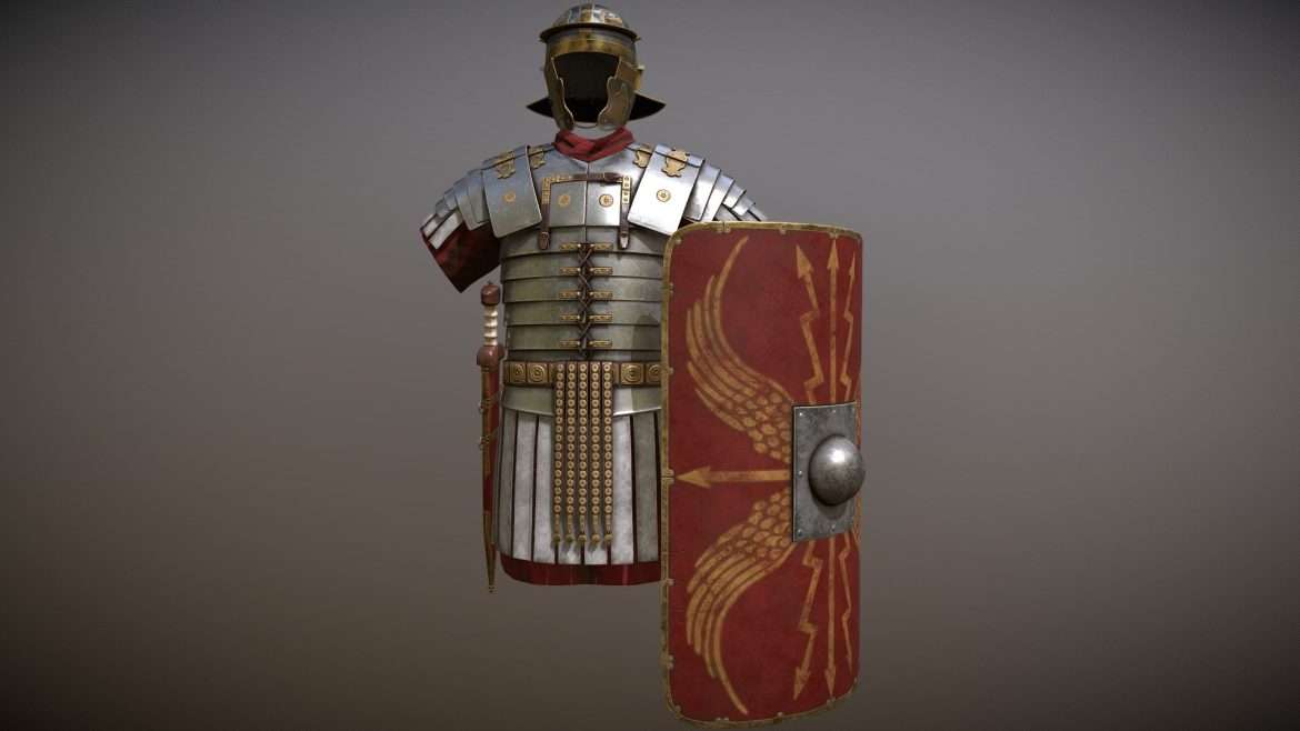 legionary equipment 1st century ad 3d model