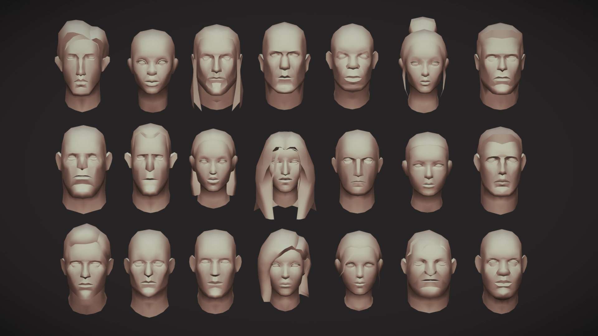 Low Poly Heads
