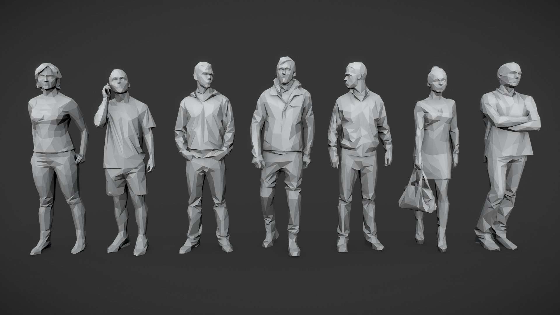 Lowpoly People Casual Pack Vol.1