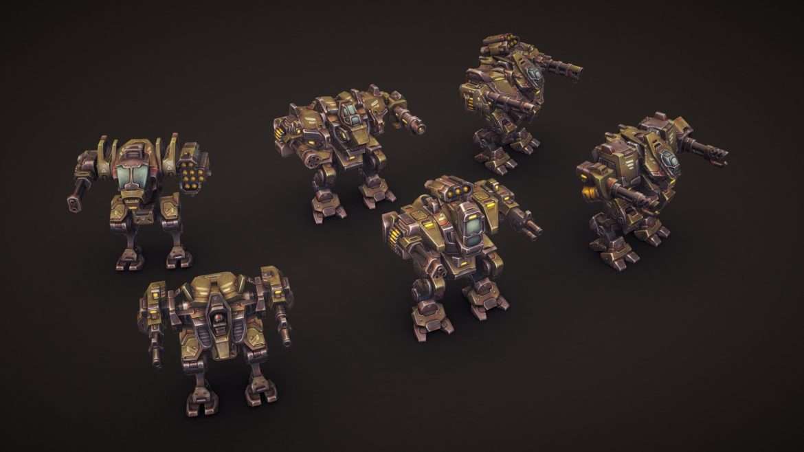 mech constructor light and medium robots 3d model