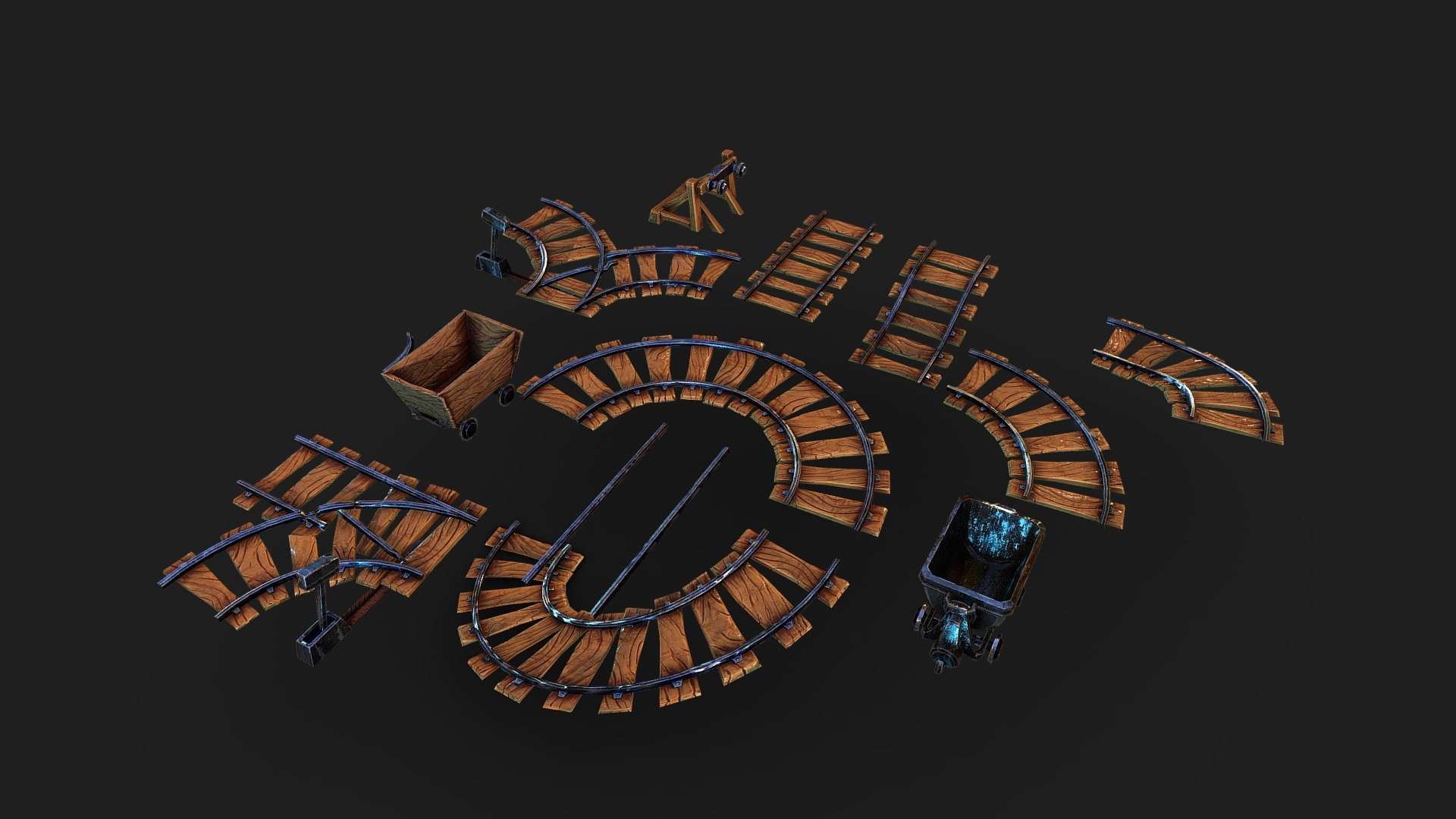 Mining Rails & Carts