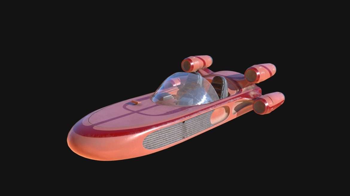modified landspeeder 3d model