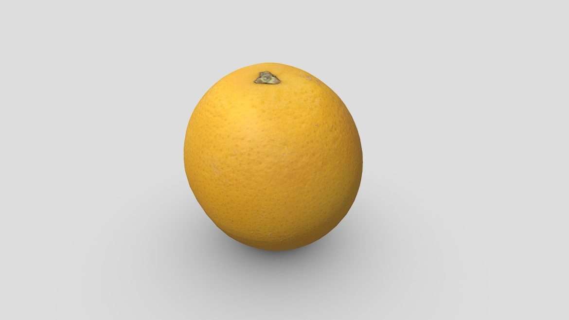 orange game ready 3d model
