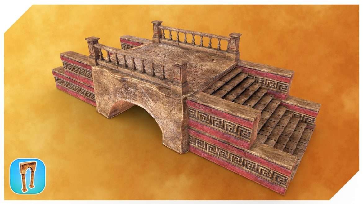 pbr historic bridge 3d model