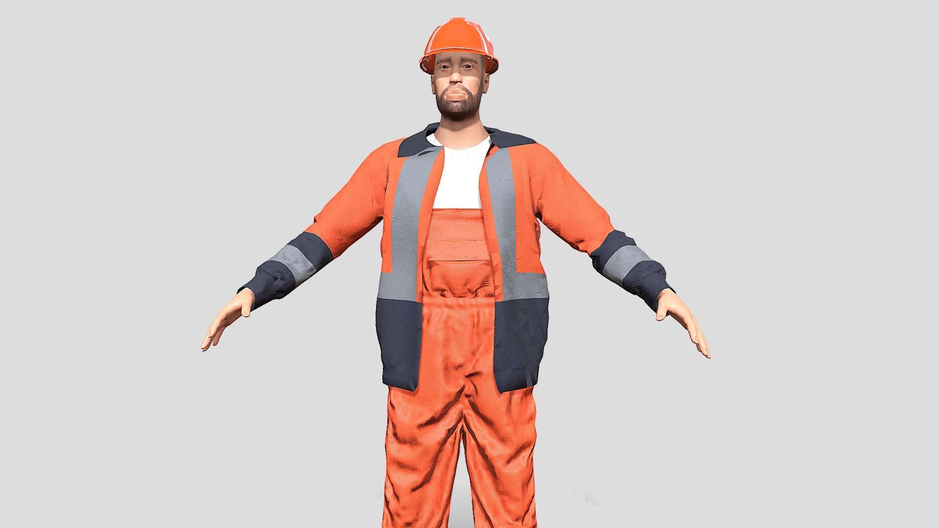 Road Worker 3d game model