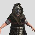 roman aquilifer warrior 3d model