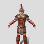 Roman greek soldier. Game character