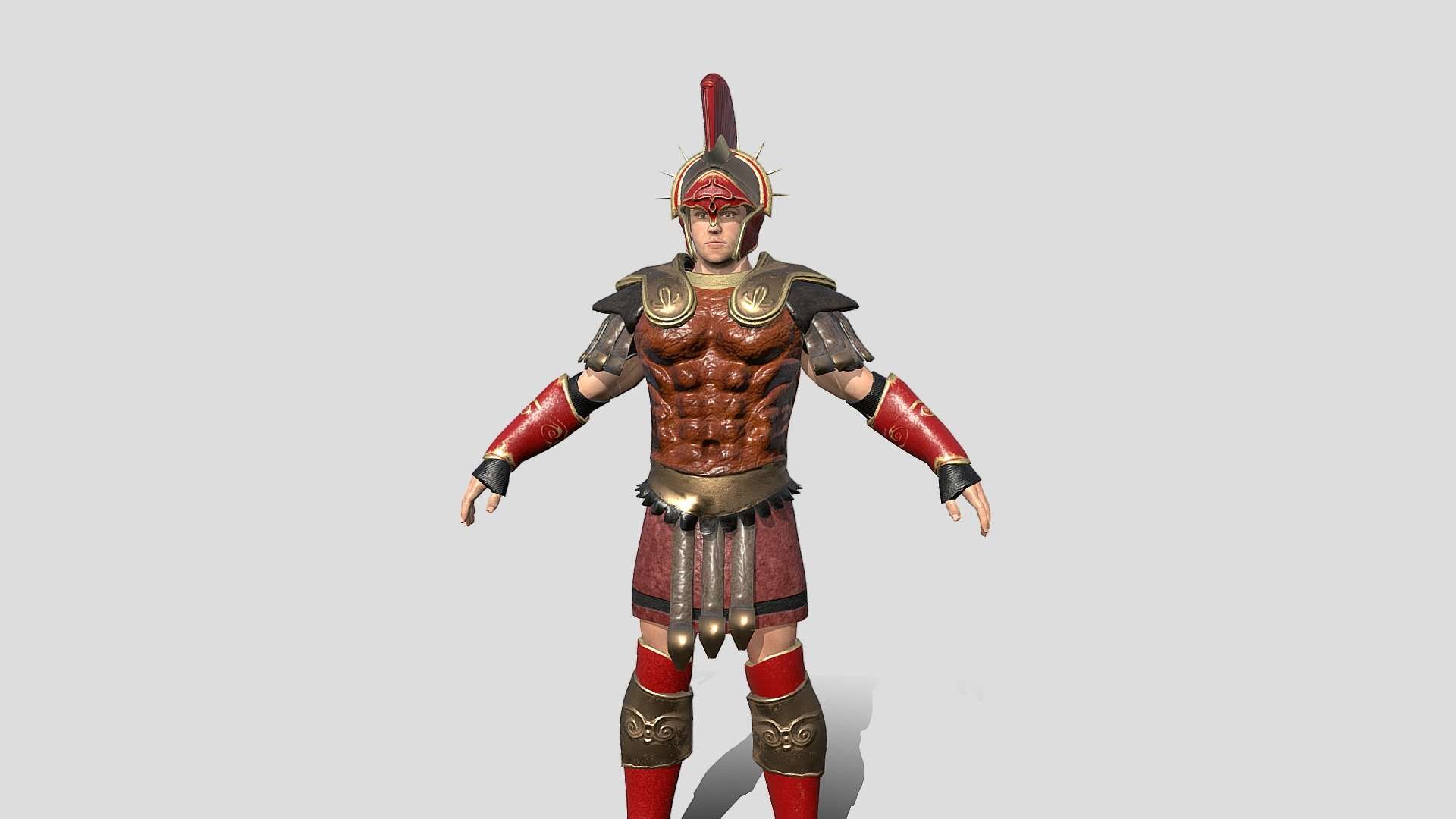 Roman greek soldier. Game character