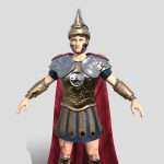 Roman greek warrior. 3D game character