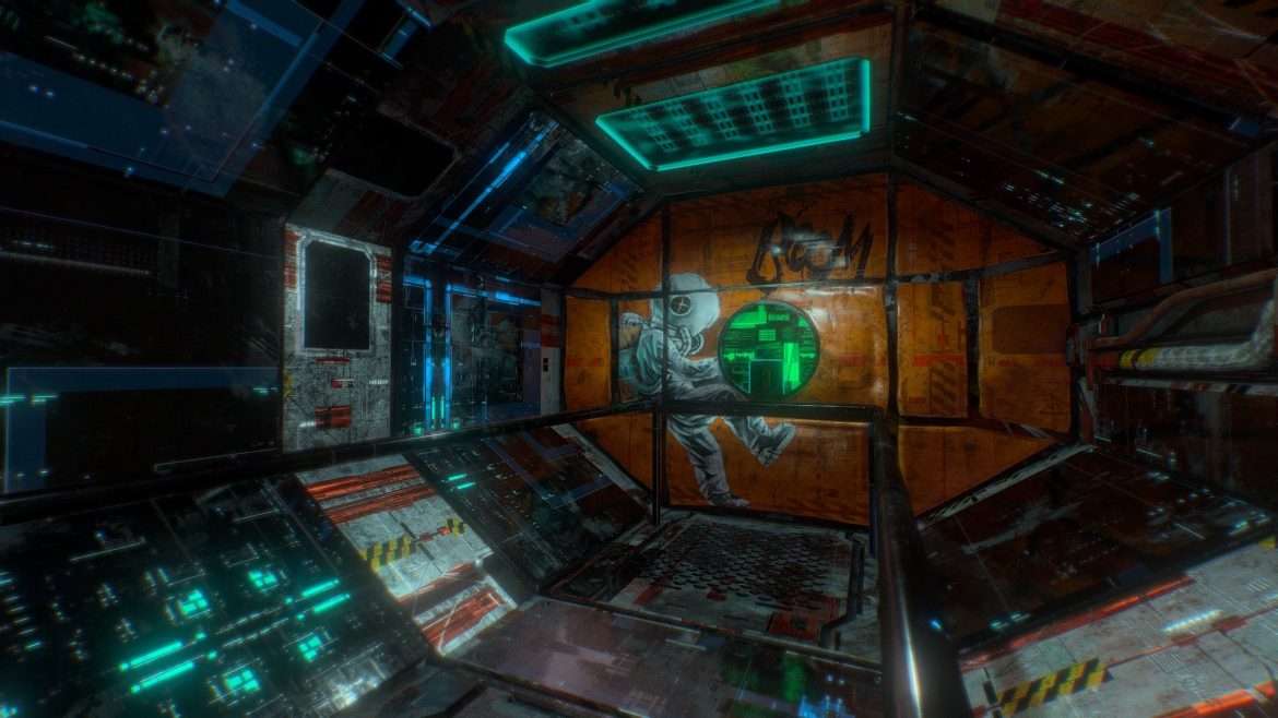 scifi corridor 3d model