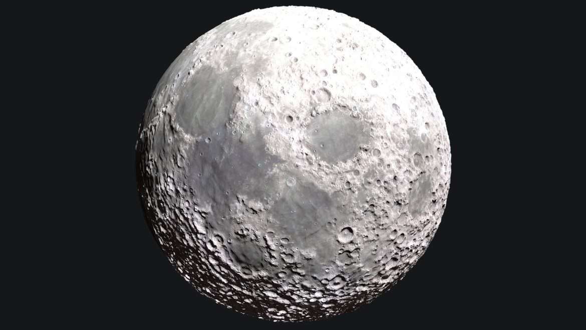 sculpted 3d moon 3d model