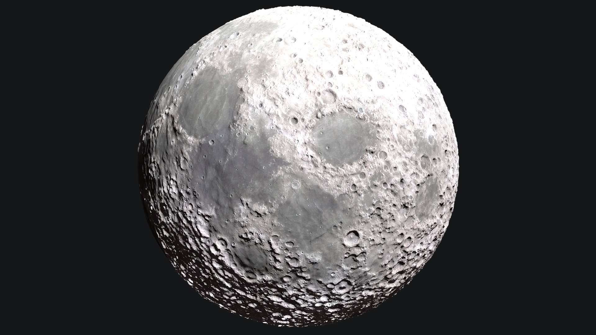 Sculpted 3D Moon