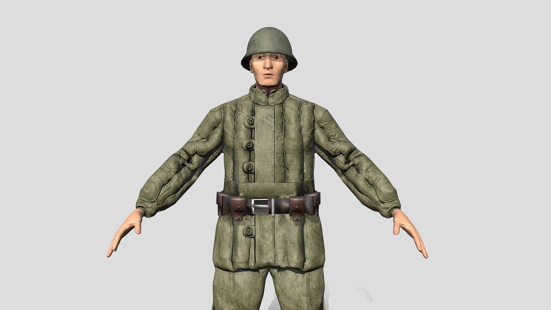 Russian soldier WWII – WarArm 3d game character