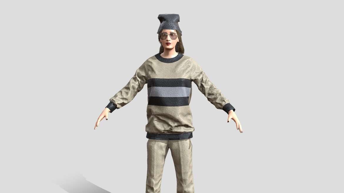 sport woman 3d game model 3d model