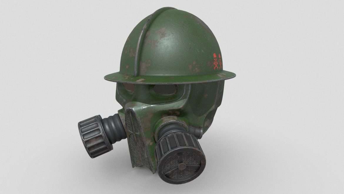 steampunk helmet game ready 3d model