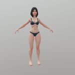 Stylized Female Character Game Ready Base mesh