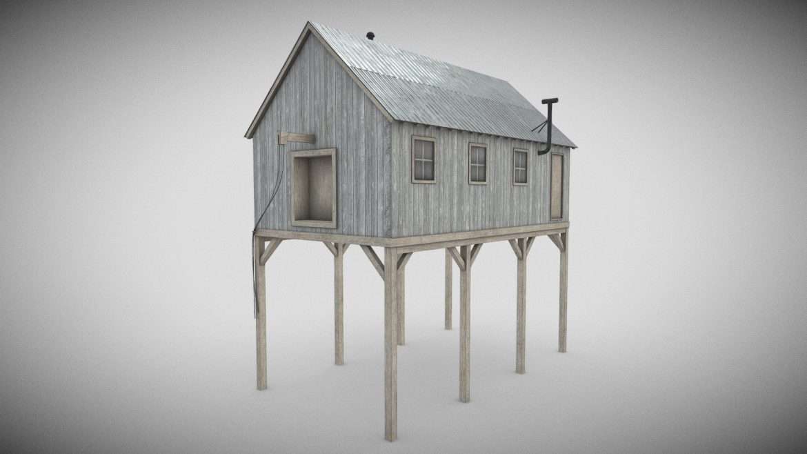 suspended barn 3d model
