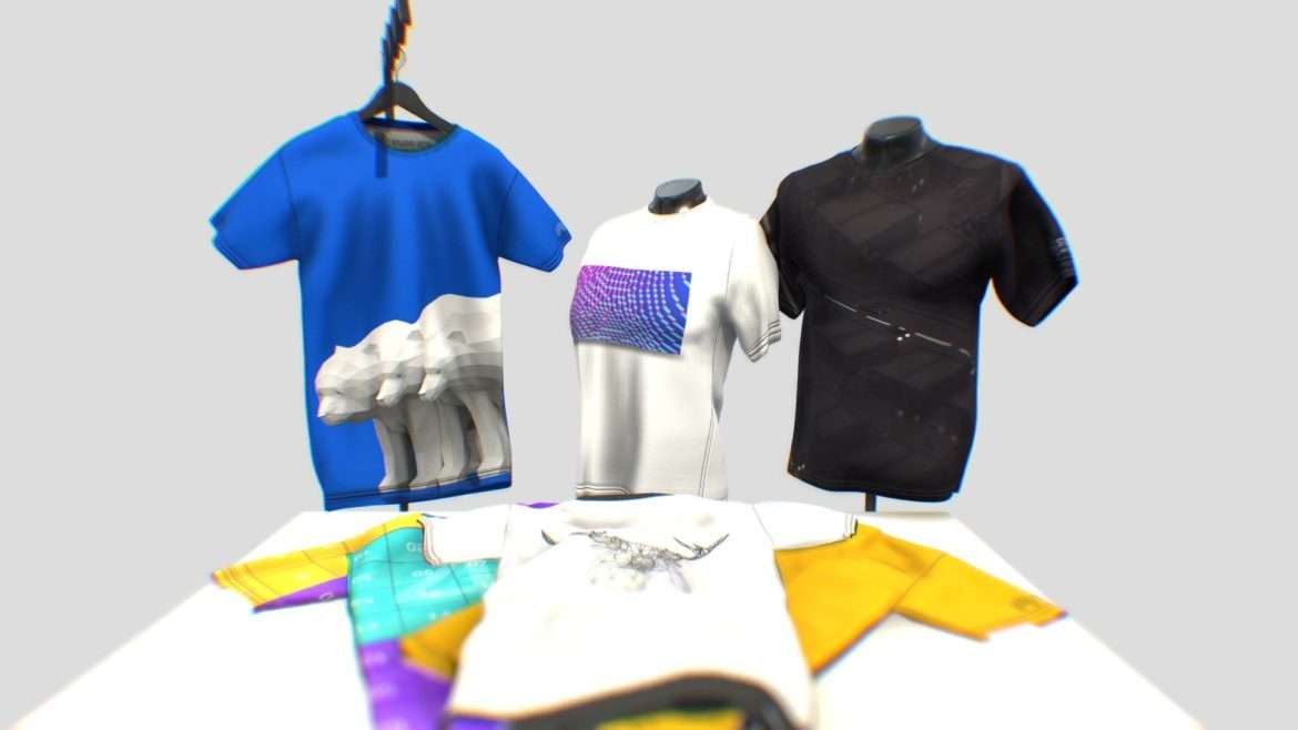 Tshirts Mockup 3d Model - High-quality 3D mock-up of T-shirts presented on mannequins, hangers, and flat layouts, ideal for apparel design and product visualization.