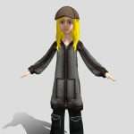Teenager Girl 3d game cartoon character