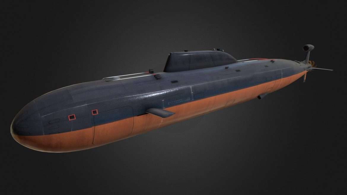 the nuclear submarine project 945 barracuda 3d model