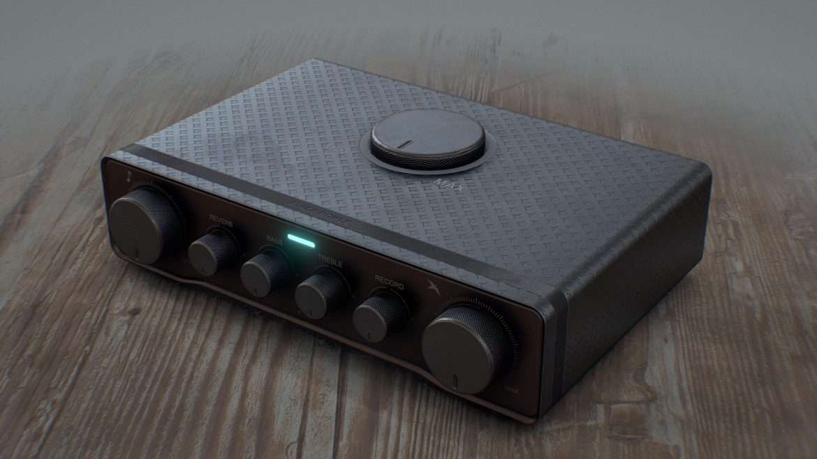 usb sound card external sound card 3d model