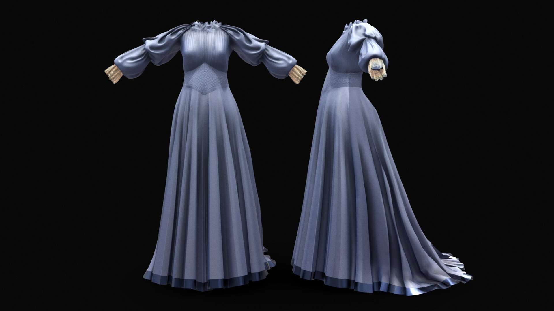 Victorian blue dress