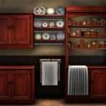 Victorian kitchen furniture with honey jars