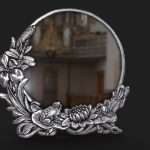 Victorian mirror with silver frame