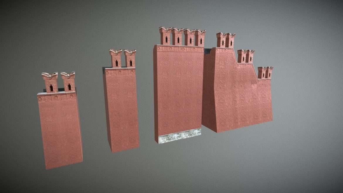 walls of the kremlin 3d model
