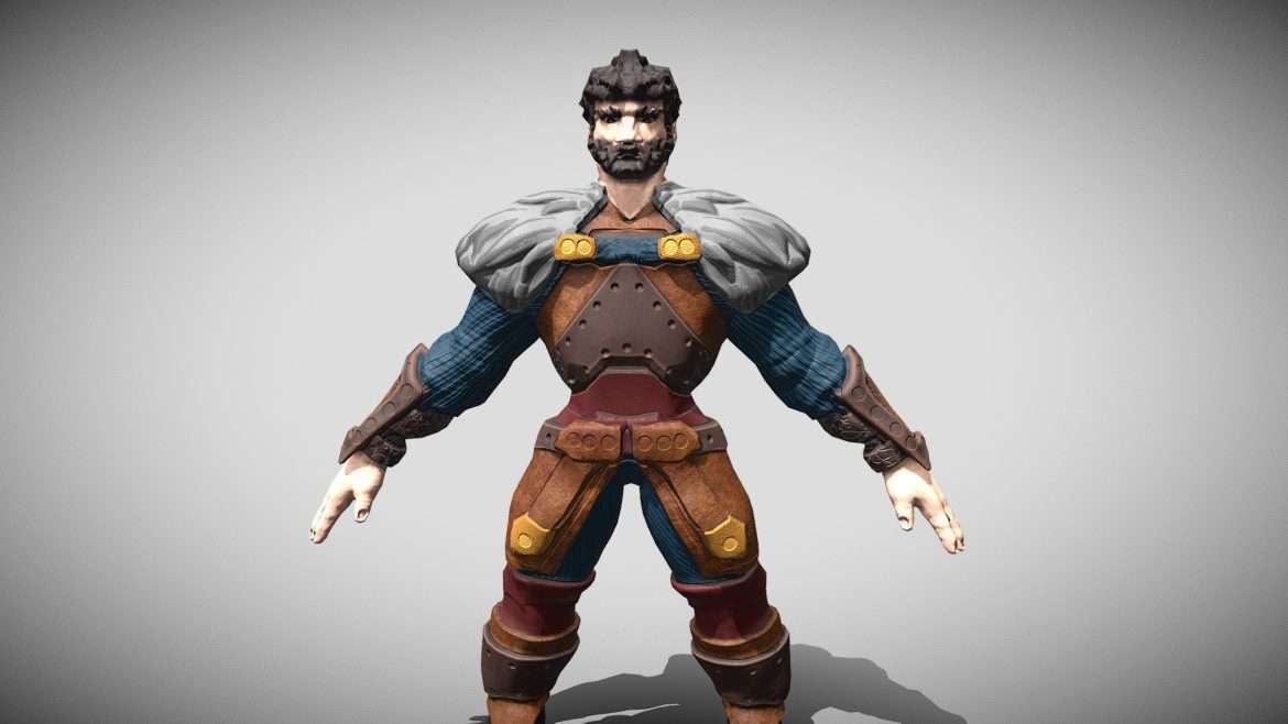 warrior hero 3d game model 3d model