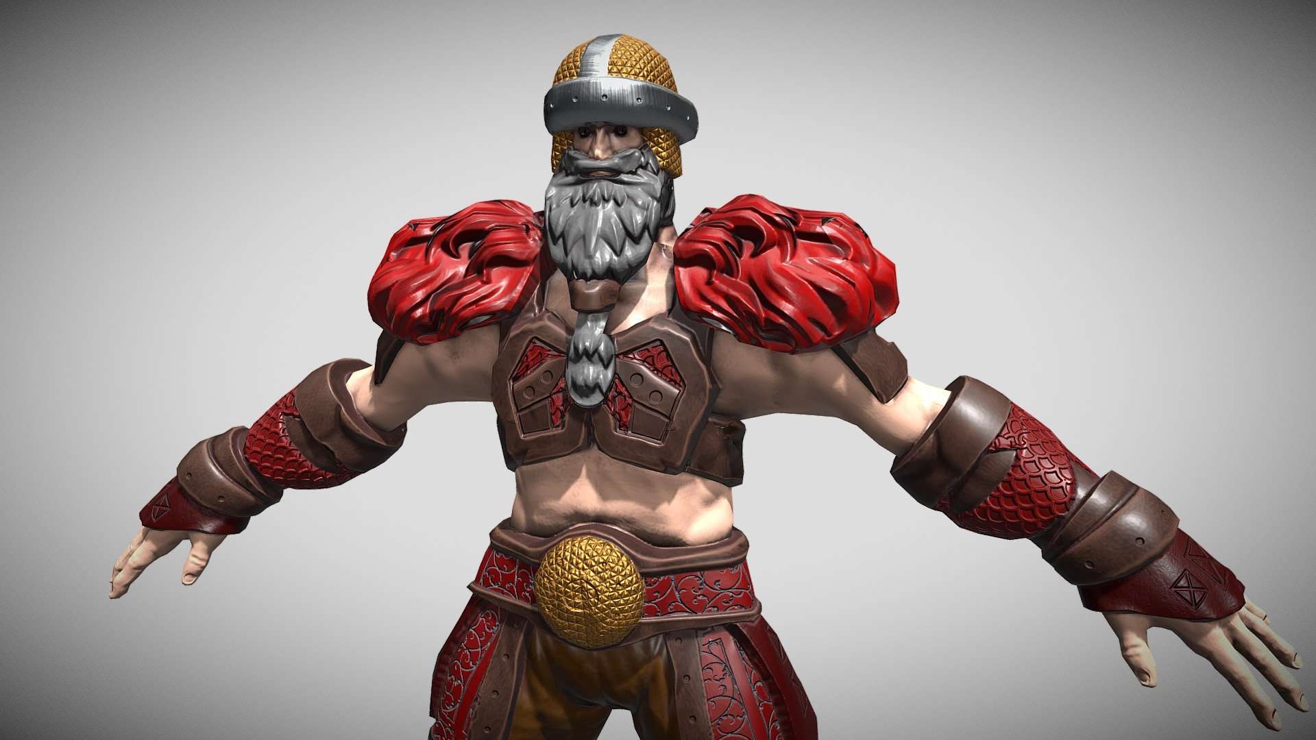 Warrior King 3d game model