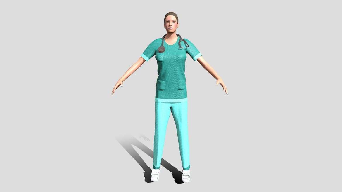 woman doctor 3d game model 3d model