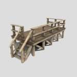 Wooden Platform Low Poly